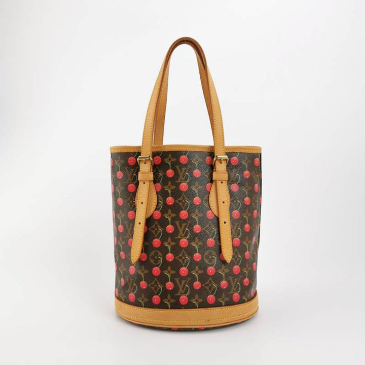 Louis Vuitton 2005 Made Takashi Murakami Collaborations Monogram Cherry Bucket Pochette Brown