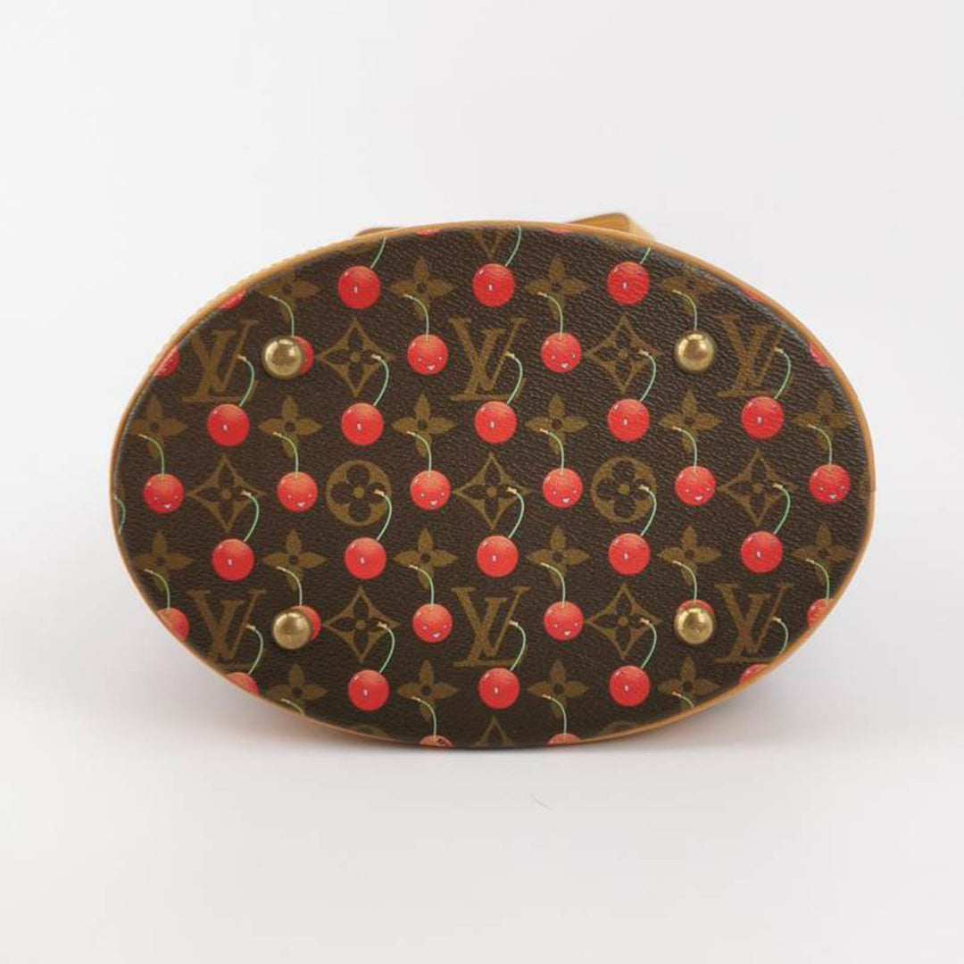 Louis Vuitton 2005 Made Takashi Murakami Collaborations Monogram Cherry Bucket Pochette Brown