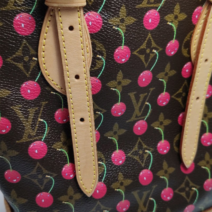 Louis Vuitton 2005 Made Takashi Murakami Collaborations Monogram Cherry Bucket Pochette Brown