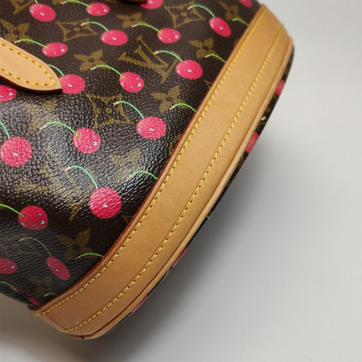 Louis Vuitton 2005 Made Takashi Murakami Collaborations Monogram Cherry Bucket Pochette Brown