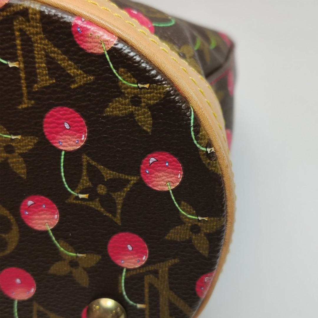 Louis Vuitton 2005 Made Takashi Murakami Collaborations Monogram Cherry Bucket Pochette Brown