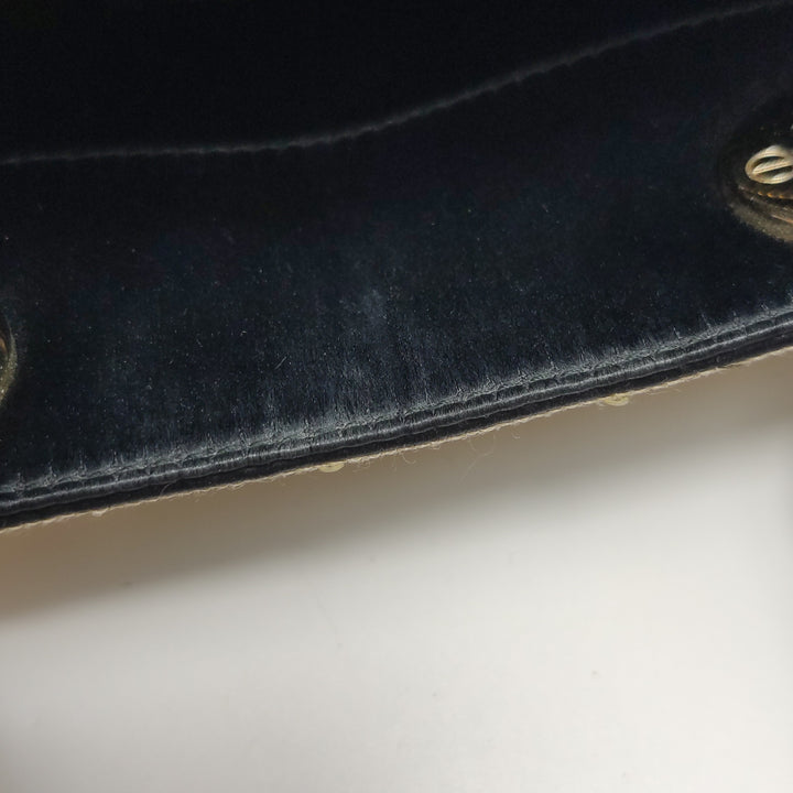 Dior Mini Lady Dior Tote In Gold Black Sequin and Satin