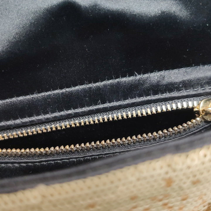 Dior Mini Lady Dior Tote In Gold Black Sequin and Satin