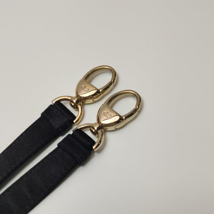 Dior Mini Lady Dior Tote In Gold Black Sequin and Satin