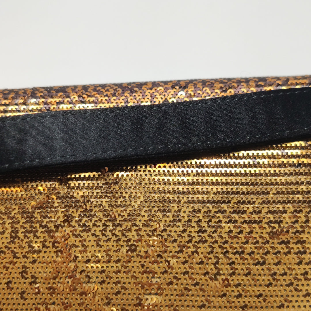 Dior Mini Lady Dior Tote In Gold Black Sequin and Satin