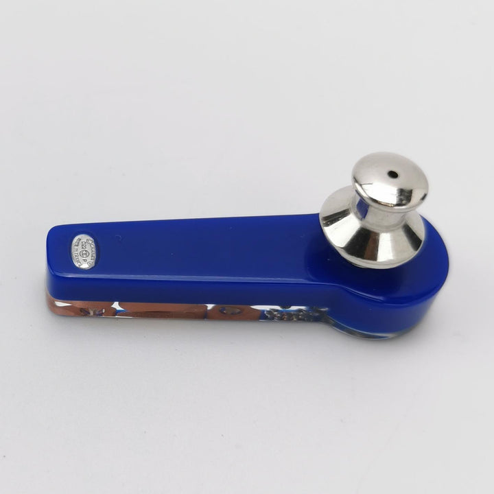 Chanel Microphone Blue Pin Brooch