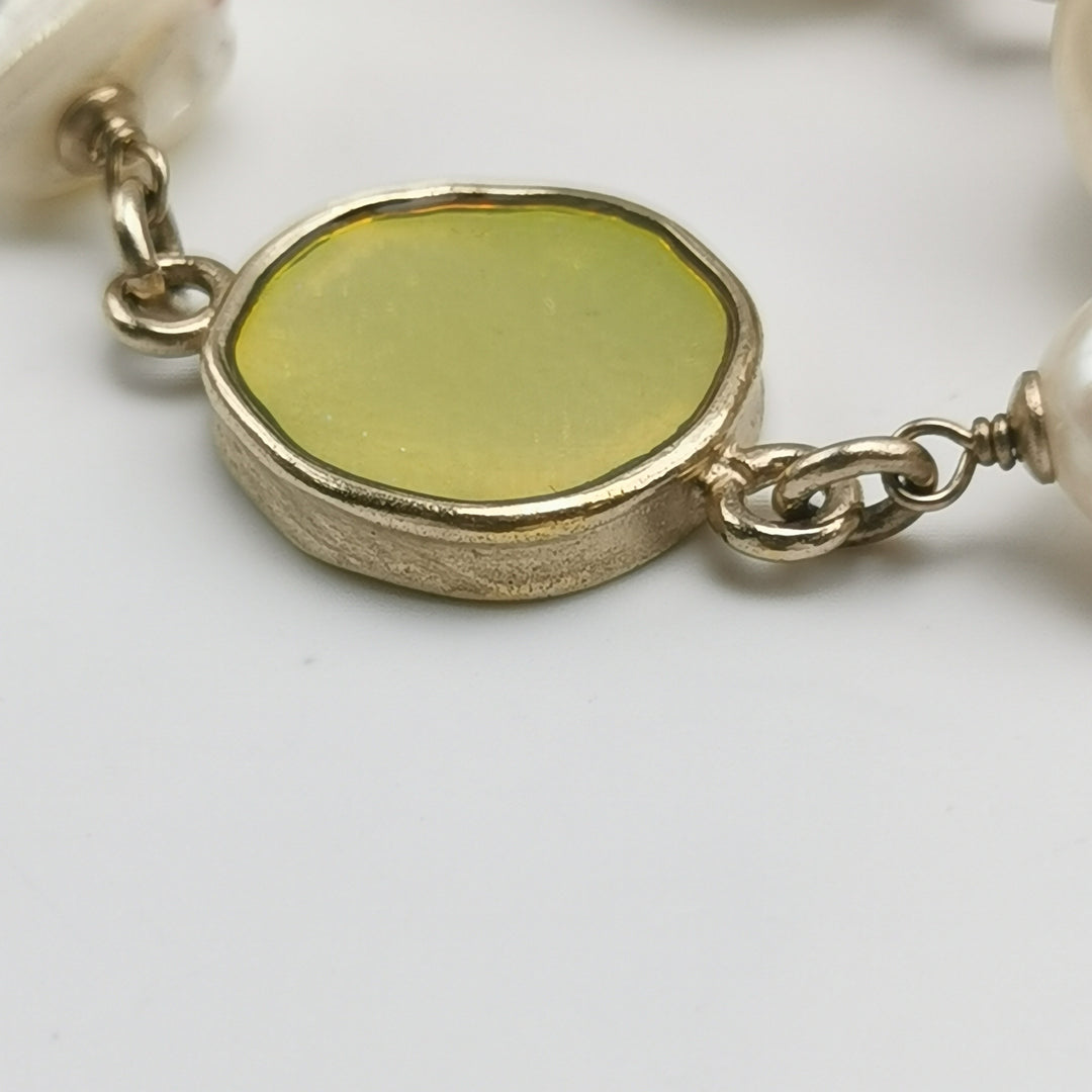 Chanel Faux Pearl Multi Layers Necklaces CC Logo