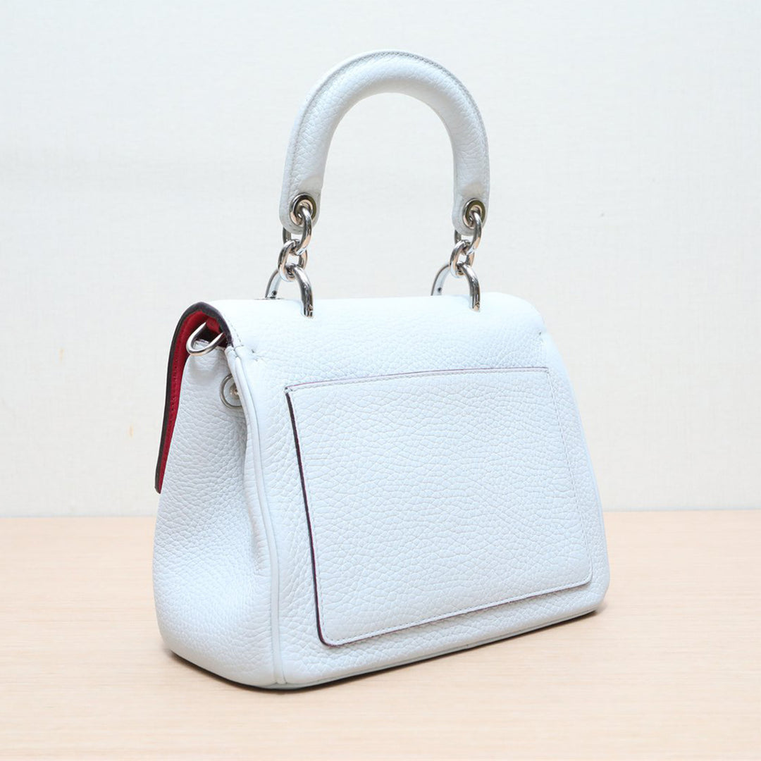 Dior Resort 2015 Be Dior Mini Light Blue Flap With Silver Hardware