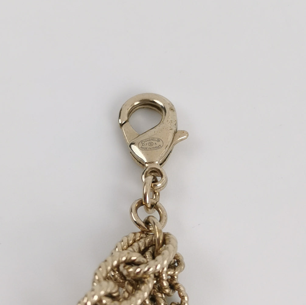 Chanel Resin Brown Multi Chain Bracelet CC Logo