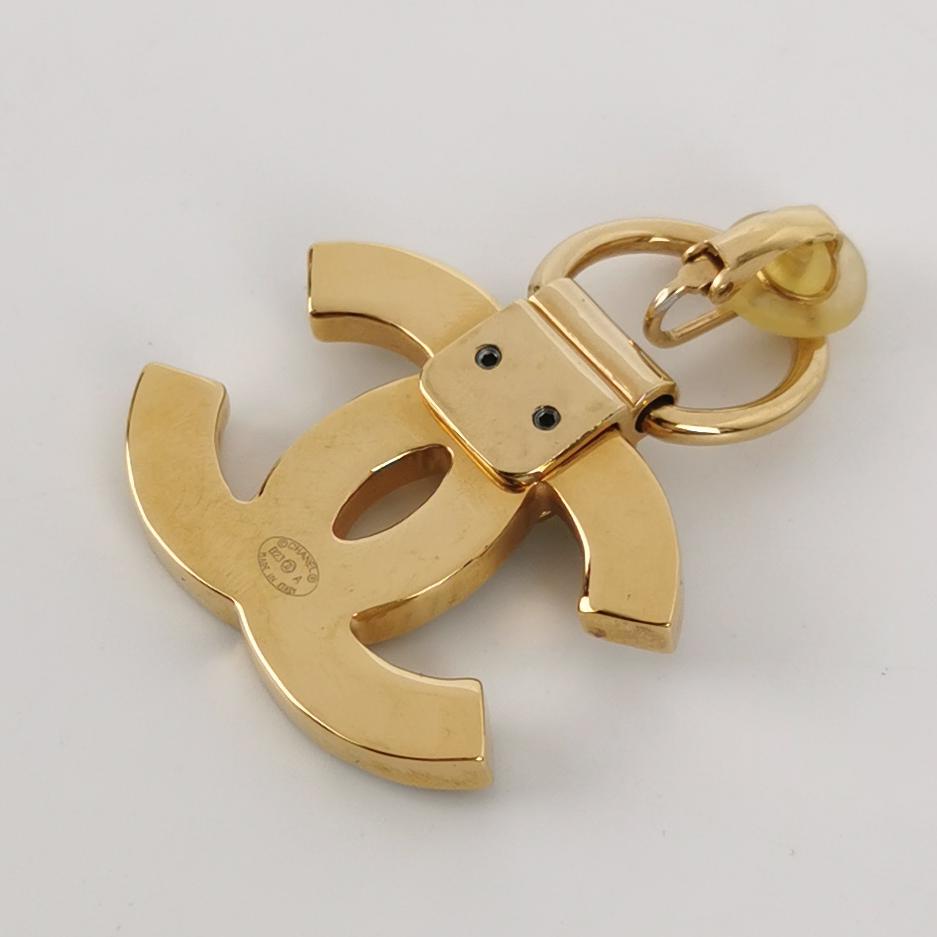 Chanel CC Logo Dangle Statement Earrings