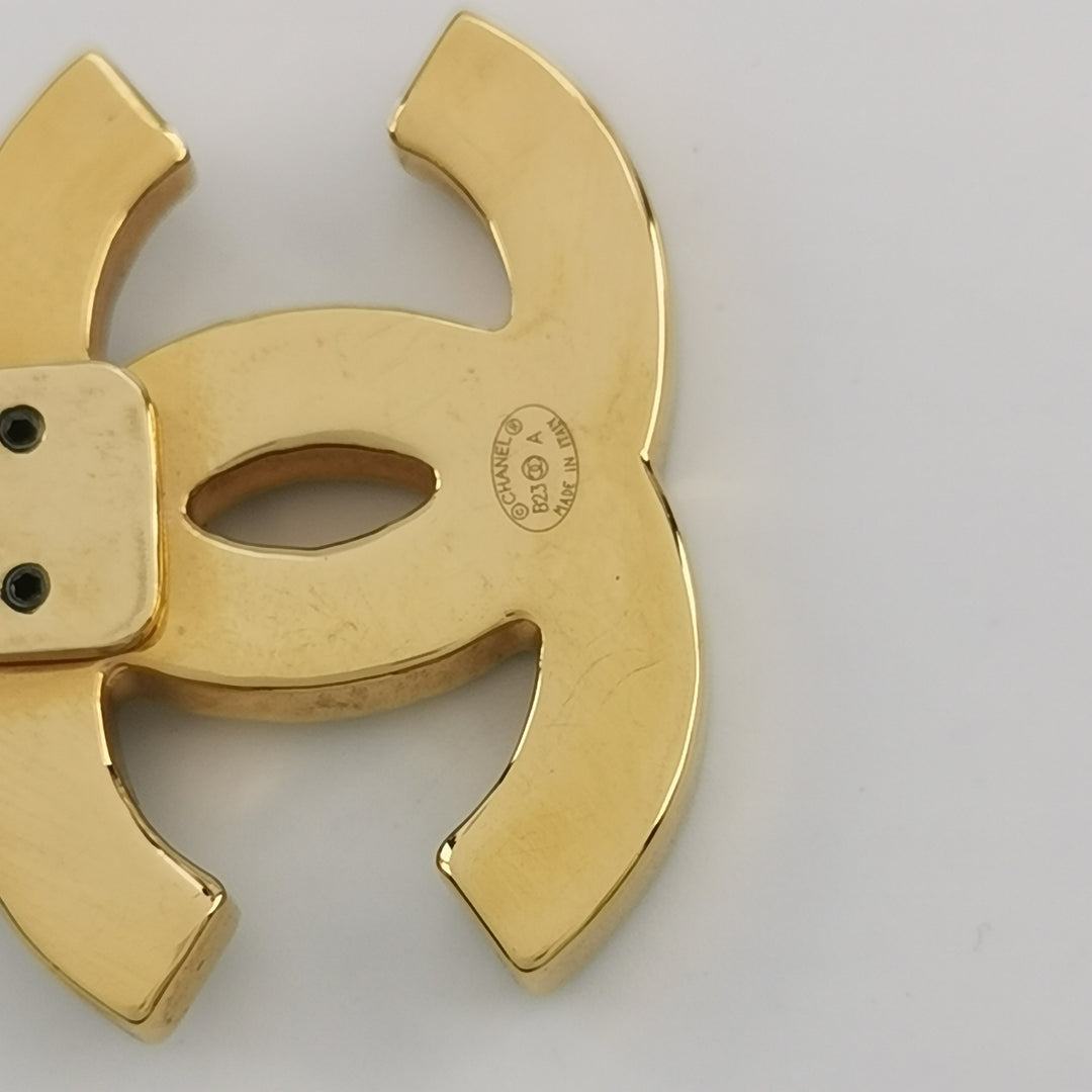 Chanel CC Logo Dangle Statement Earrings