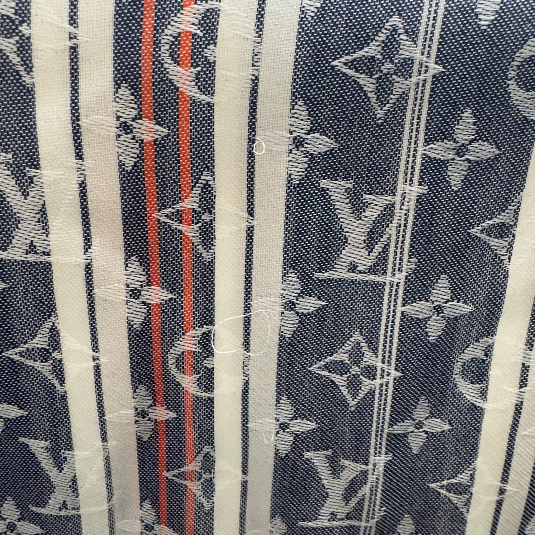Louis Vuitton Monogram Cloth Rayures Blue Red Wool Silk M75248
