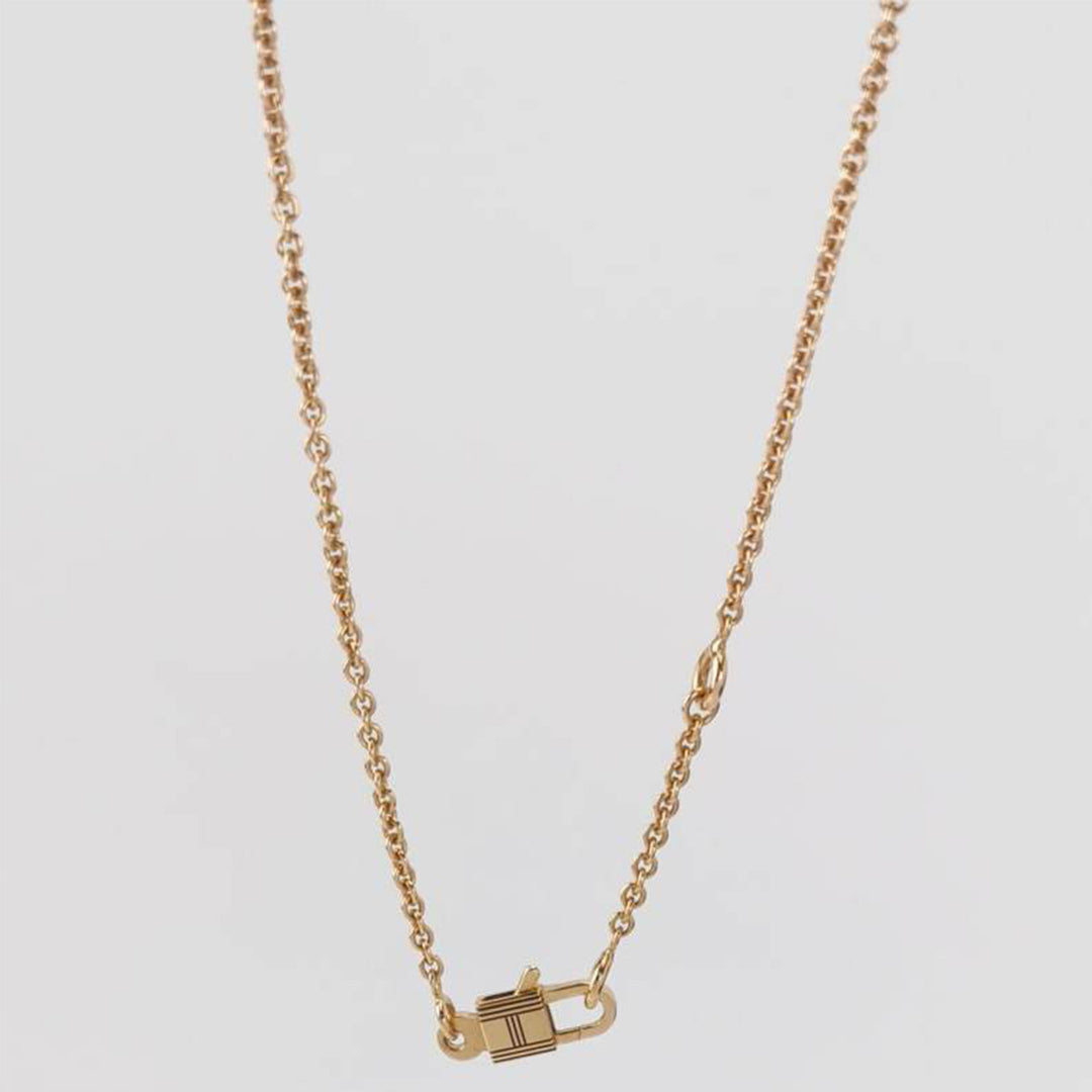 Hermes 18K Rose Gold Diamond Kelly Amulettes Pendant Necklace