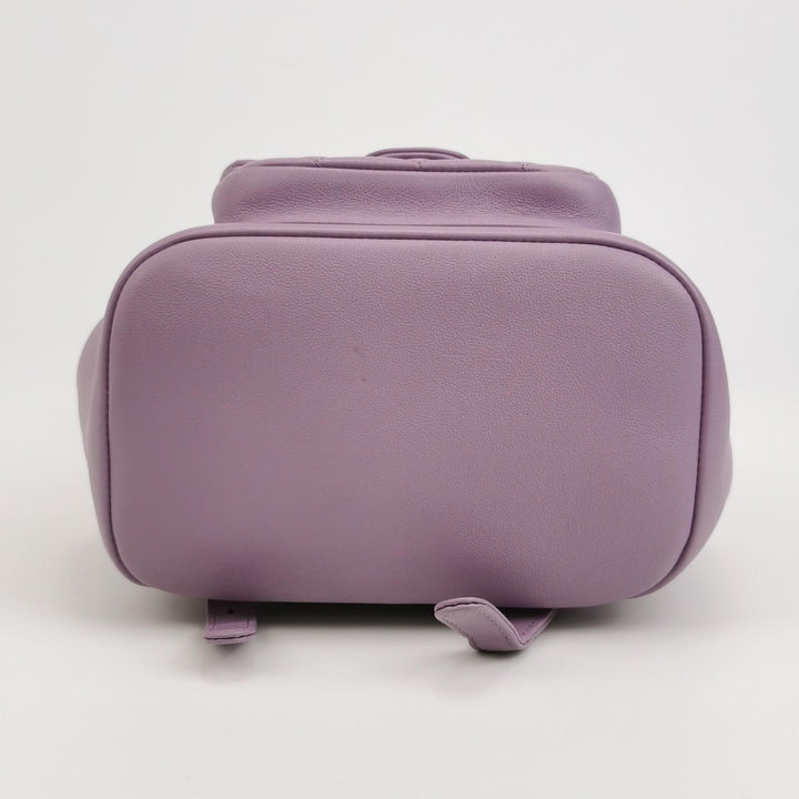 Chanel Duma Pockets Drawstring Backpack Purple Quilted