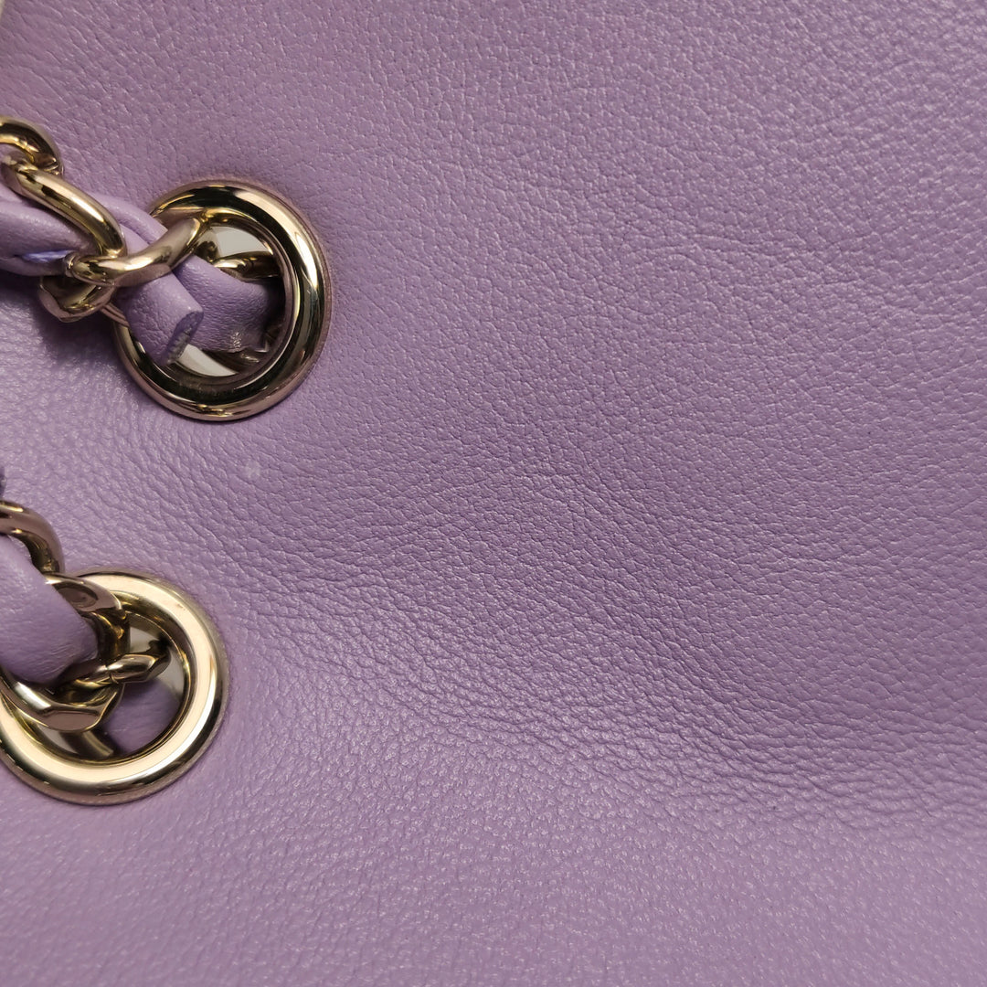 Chanel Duma Pockets Drawstring Backpack Purple Quilted