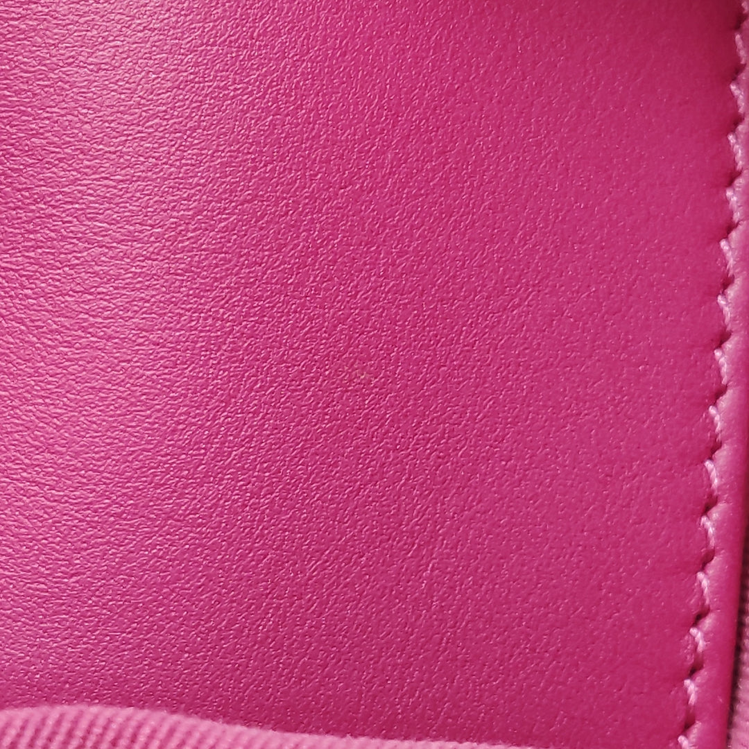Chanel CC Links Hobo Bag Pink Quilted Tweed Gold Hardware