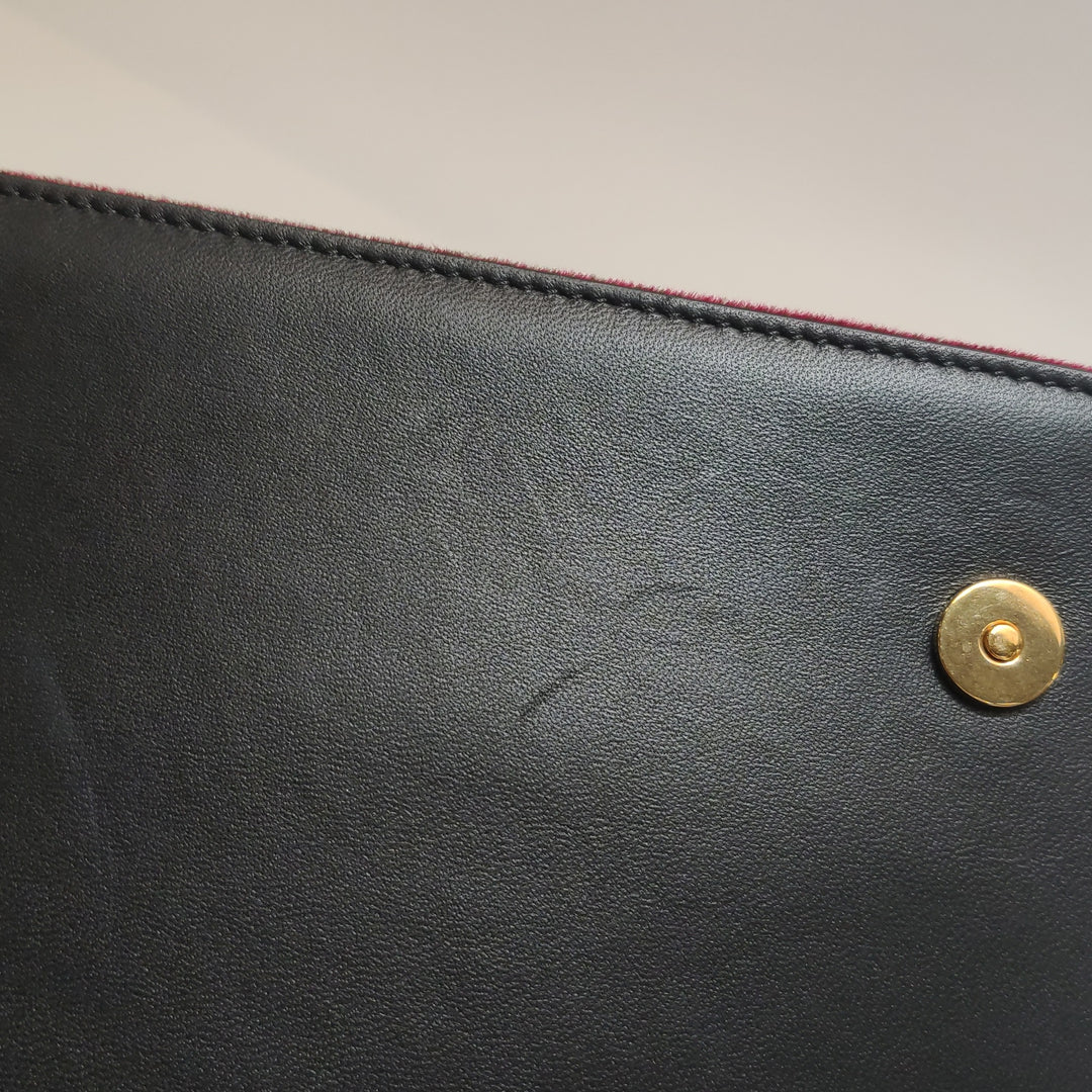 Dolce & Gabbana Velvet Cats Shoulder Bag Multicolor