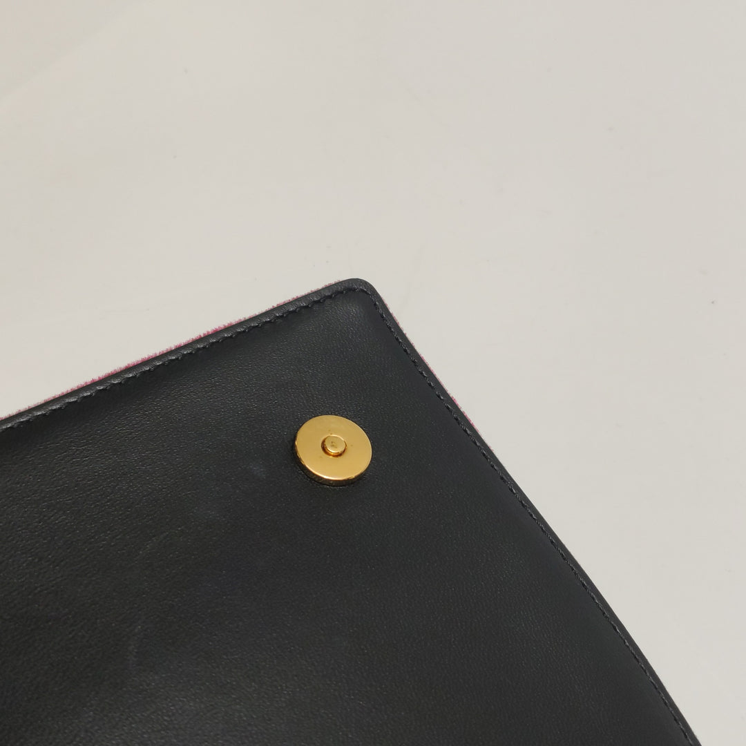 Dolce & Gabbana Velvet Cats Shoulder Bag Multicolor