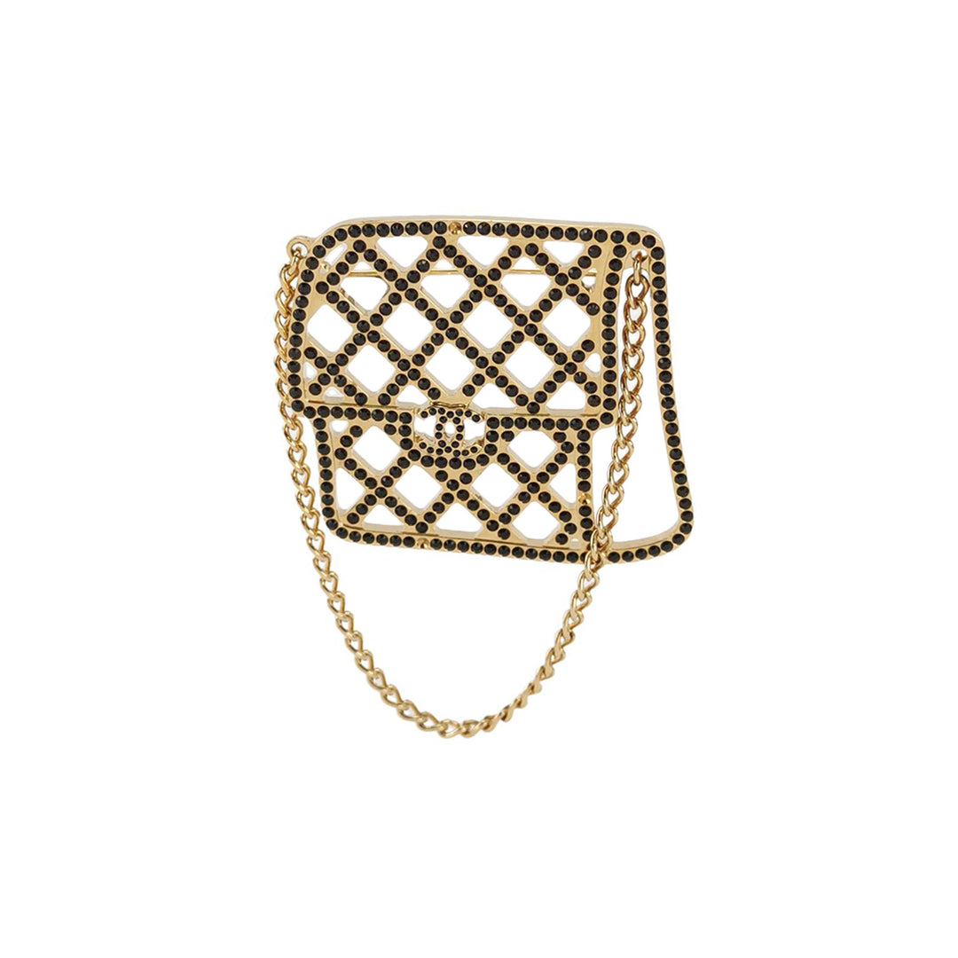 Chanel Métiers d'Art 'Paris-Cosmopolite' Crystal Handbag Brooch