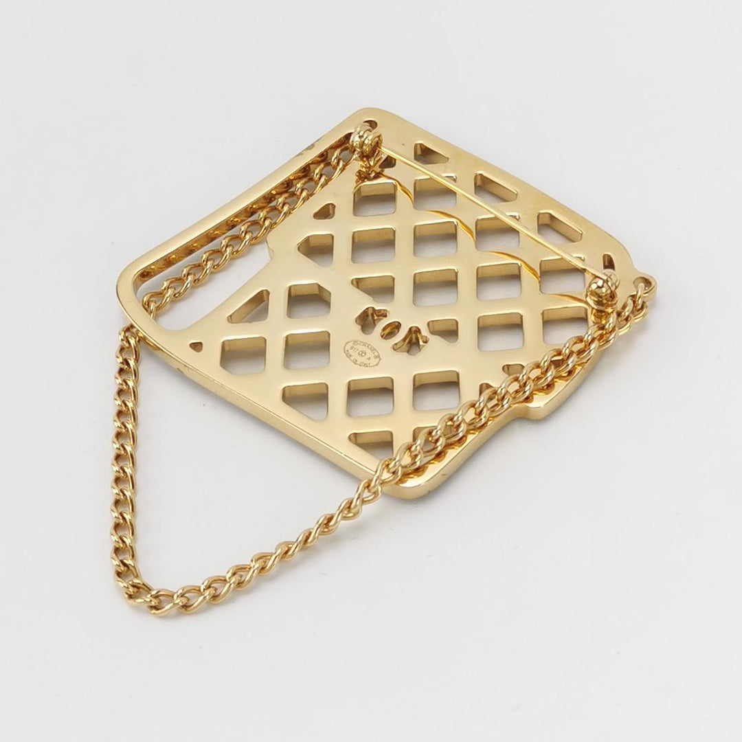 Chanel Métiers d'Art 'Paris-Cosmopolite' Crystal Handbag Brooch