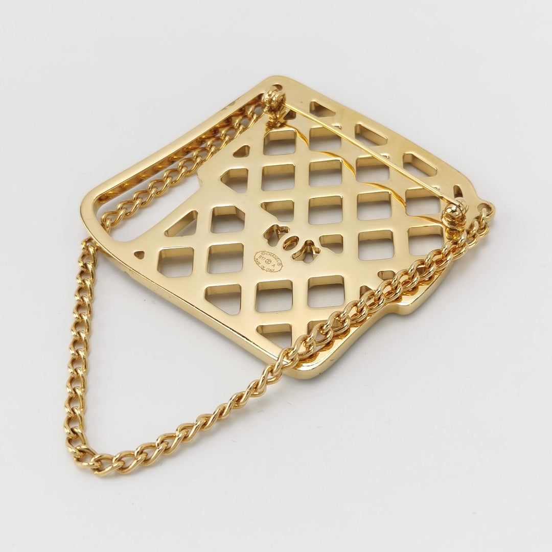 Chanel Métiers d'Art 'Paris-Cosmopolite' Crystal Handbag Brooch