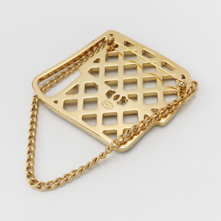 Chanel Métiers d'Art 'Paris-Cosmopolite' Crystal Handbag Brooch