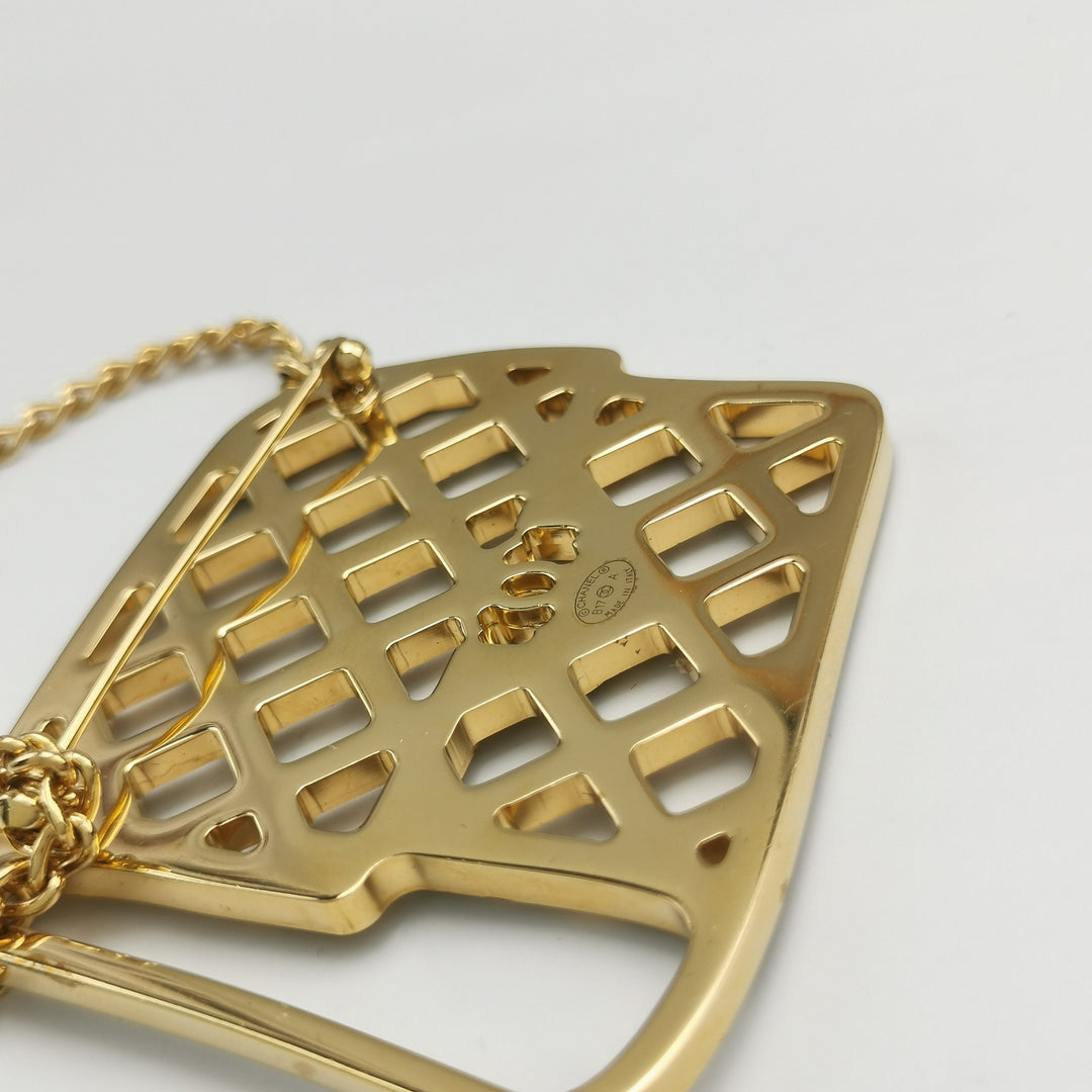 Chanel Métiers d'Art 'Paris-Cosmopolite' Crystal Handbag Brooch