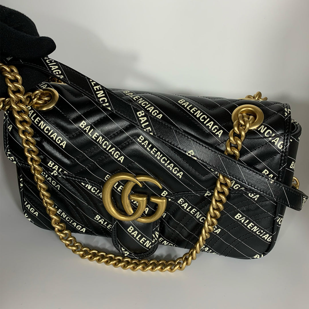 Gucci x Balenciaga Small Marmont Shoulder Bag