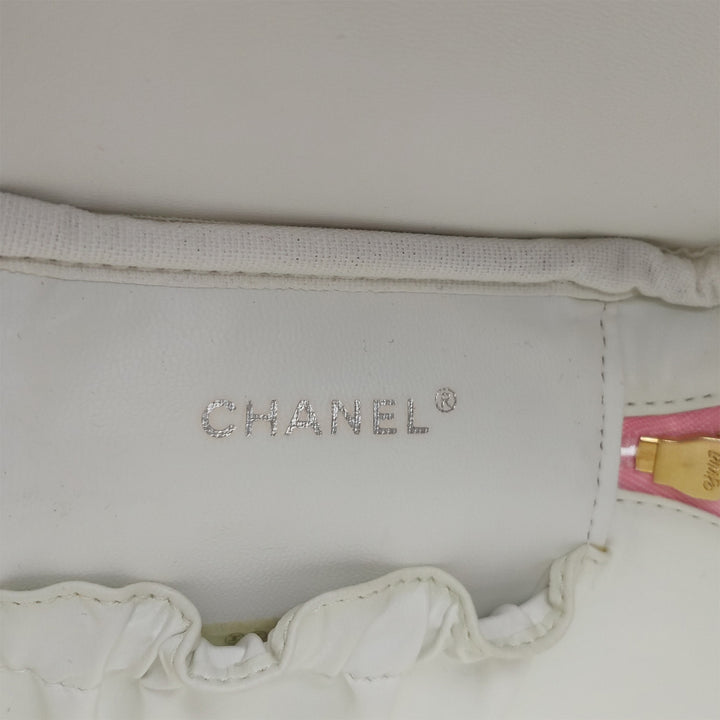 Chanel Vintage Pink Vanity Caviar Leather Gold Hardware