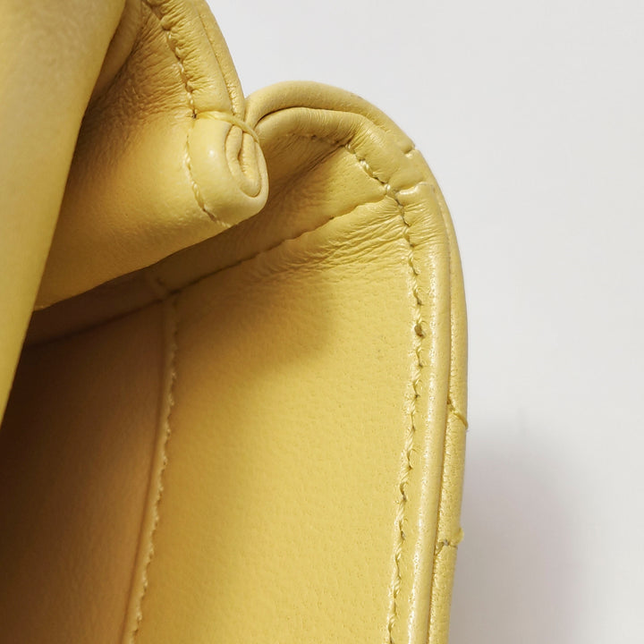 Chanel Chain Is More Flap Bag Yellow Quilted Lambskin Aged Gold Hardware