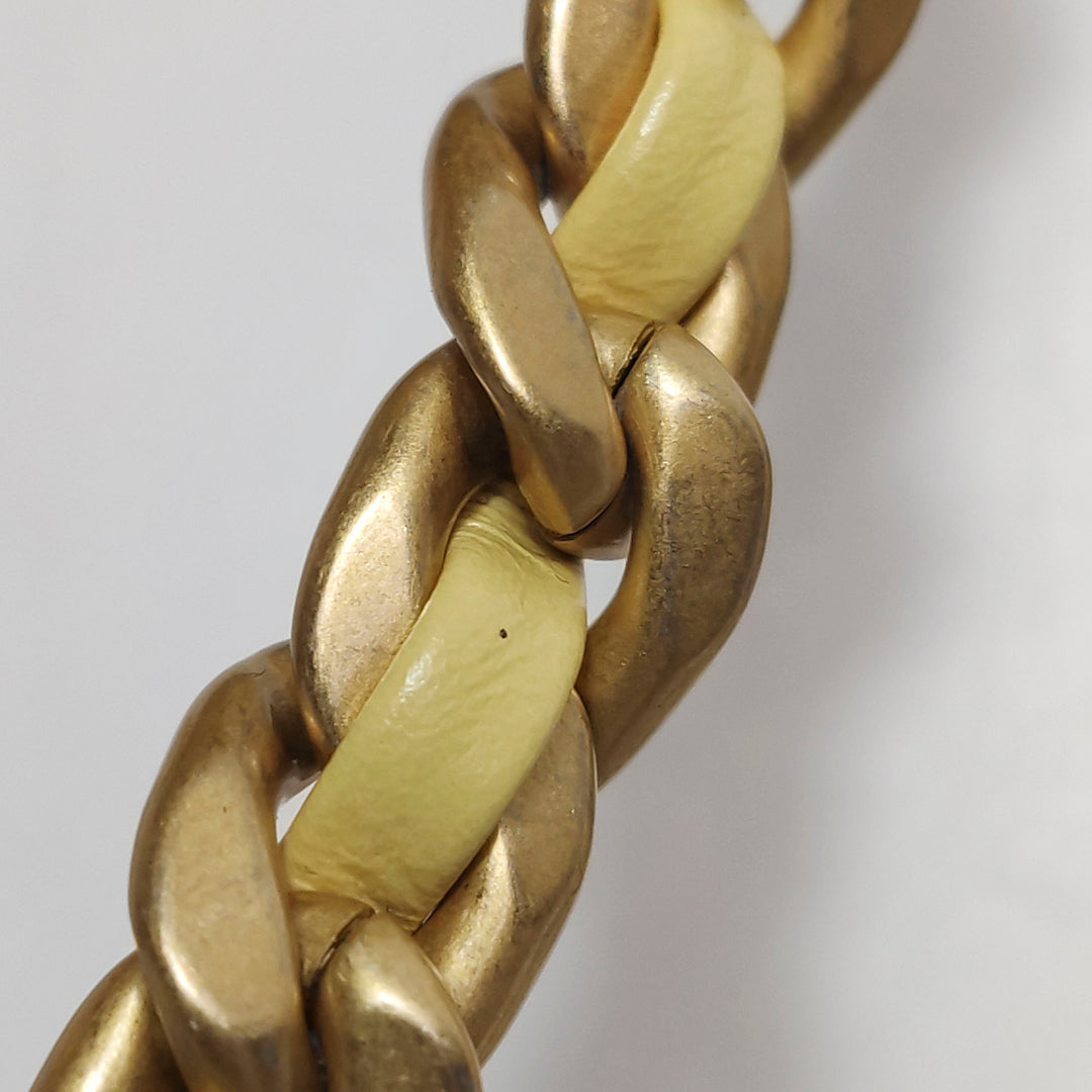 Chanel Chain Is More Flap Bag Yellow Quilted Lambskin Aged Gold Hardware