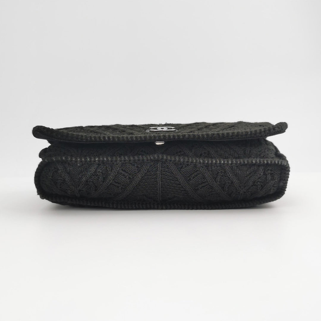 Chanel Crochet Medium Single Flap Black