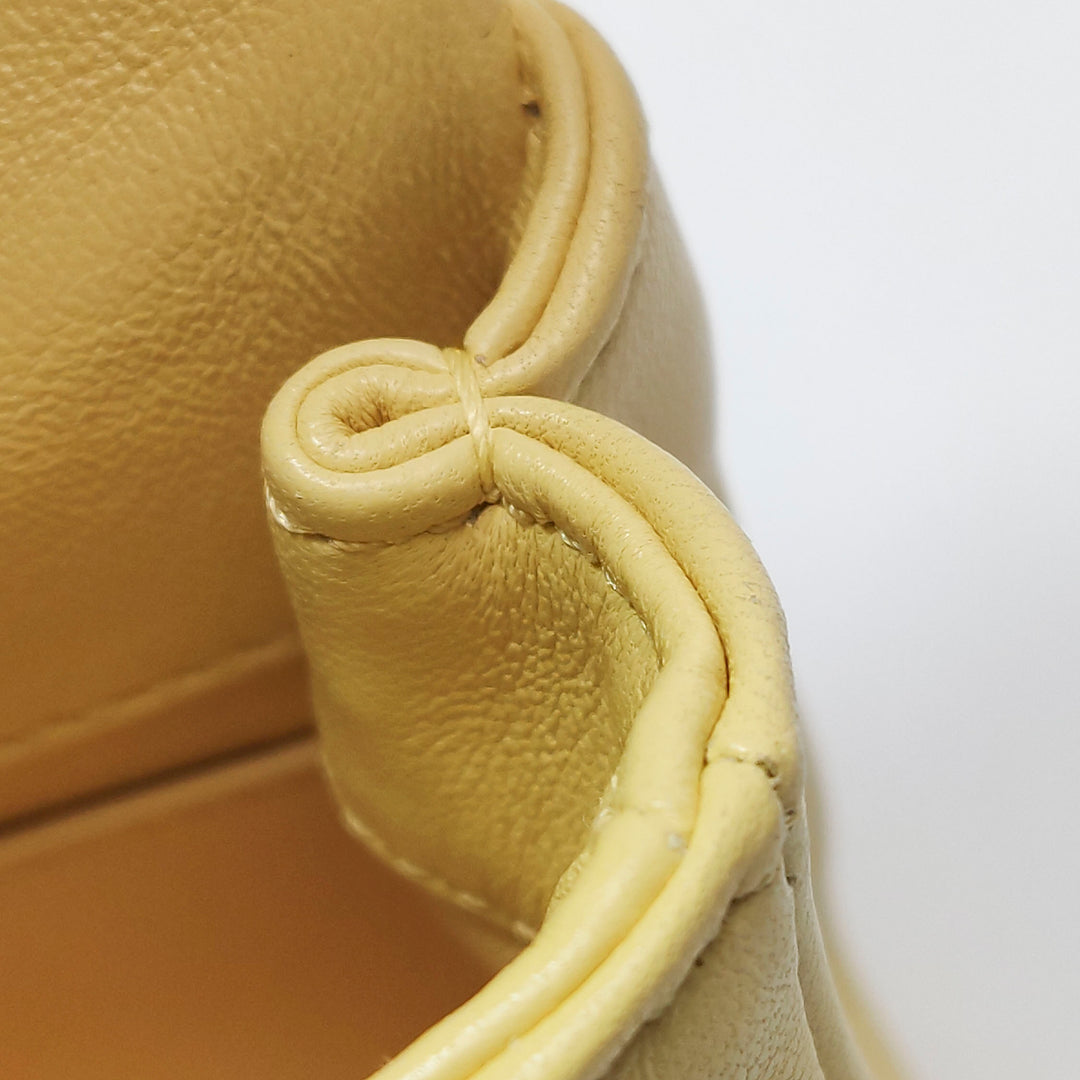 Chanel Chain Is More Flap Bag Yellow Quilted Lambskin Aged Gold Hardware