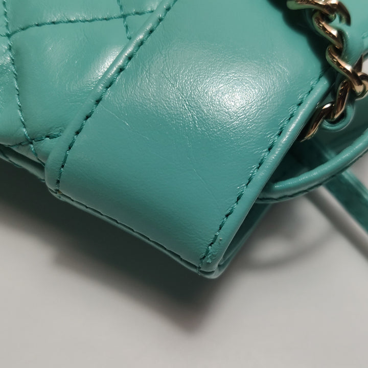 Chanel Mini 31 Shopping Bag Light Green Quilted Lambskin