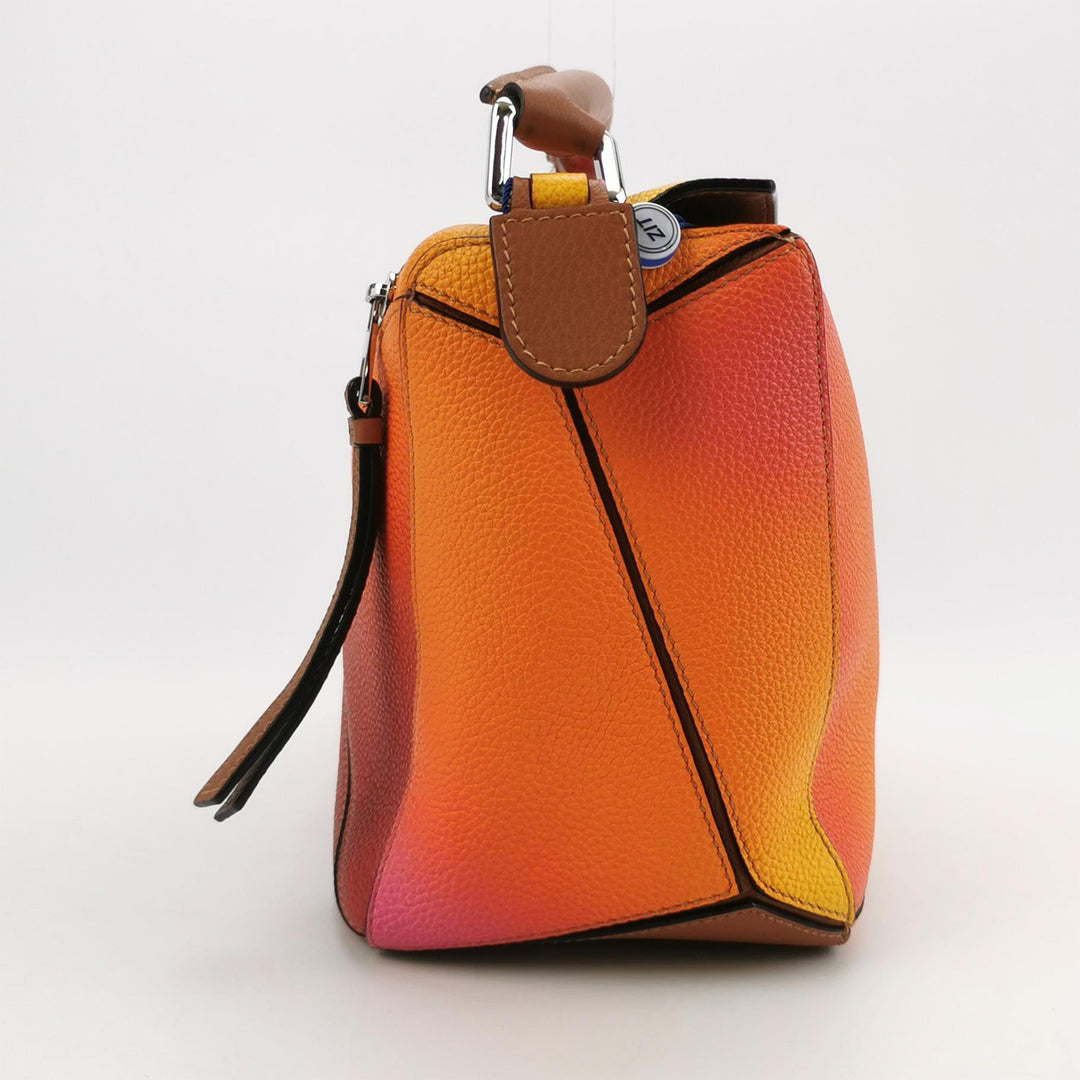 Loewe Limited Edition Calfskin Medium Puzzle Bag Orange Sunset