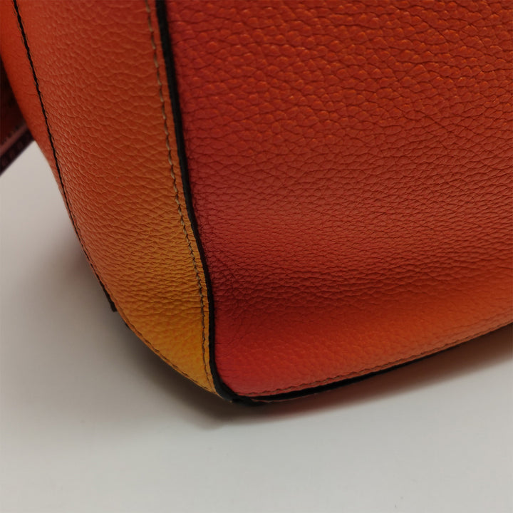 Loewe Limited Edition Calfskin Medium Puzzle Bag Orange Sunset