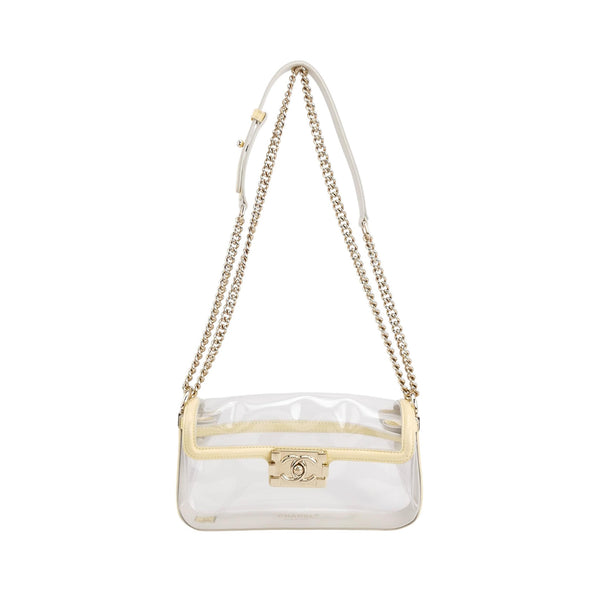 Chanel Small Pastel Yellow PVC Flap Bag Gold Hardware
