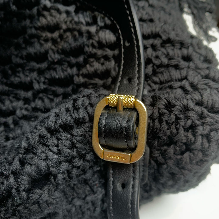 Chanel Cayo Coco Backpack in Black Crochet