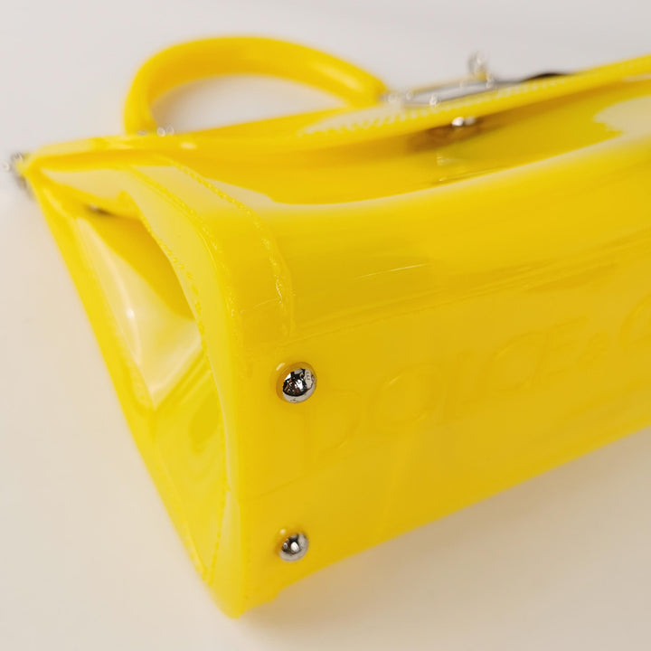 Dolce & Gabbana Medium Miss Sicily Jelly Bag Yellow Translucent PVC Silver Hardware