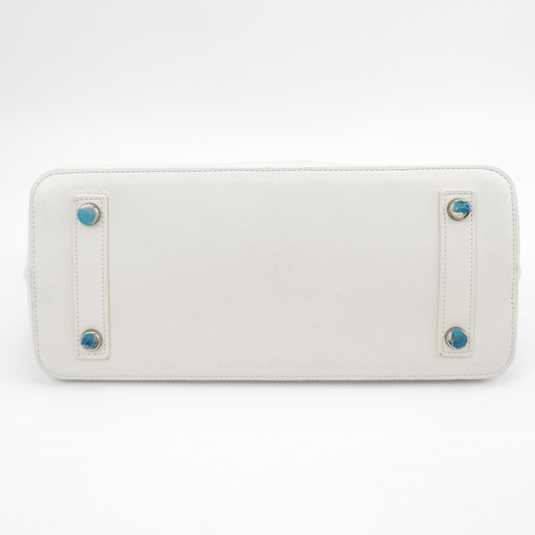 Louis Vuitton Limited Edition Monogram Transparence Lockit East-West Bag White Mesh Silver Hardware