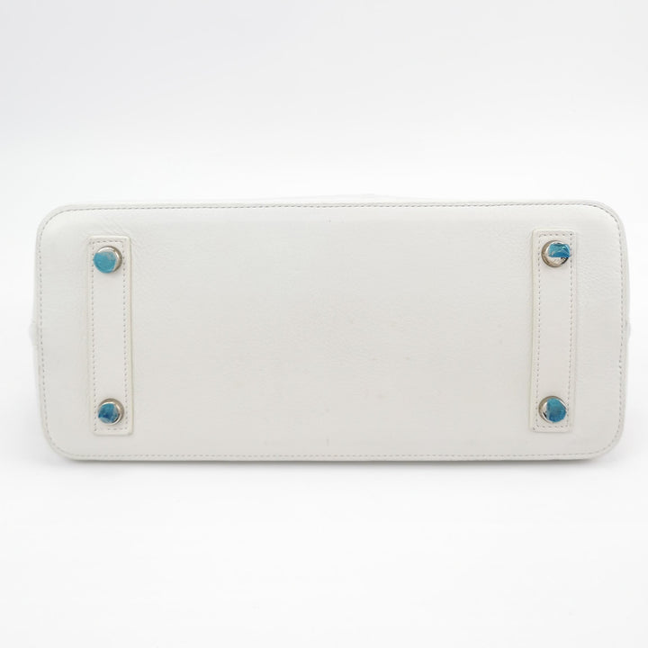 Louis Vuitton Limited Edition Monogram Transparence Lockit East-West Bag White Mesh Silver Hardware