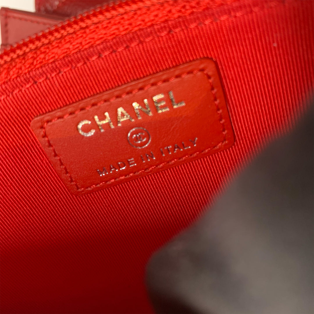 Chanel Travel Wallet in Red Caviar Quilted with Coin Pouch and Card Holder