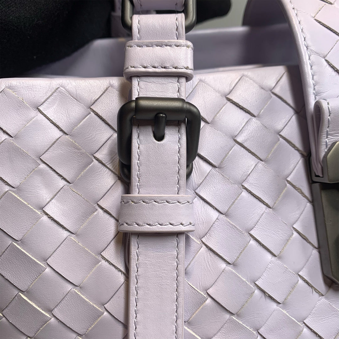 Bottega Veneta Roma Tote in Purple Intrecciato Leather