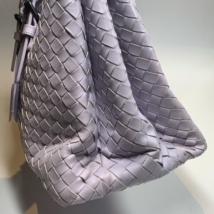 Bottega Veneta Roma Tote in Purple Intrecciato Leather