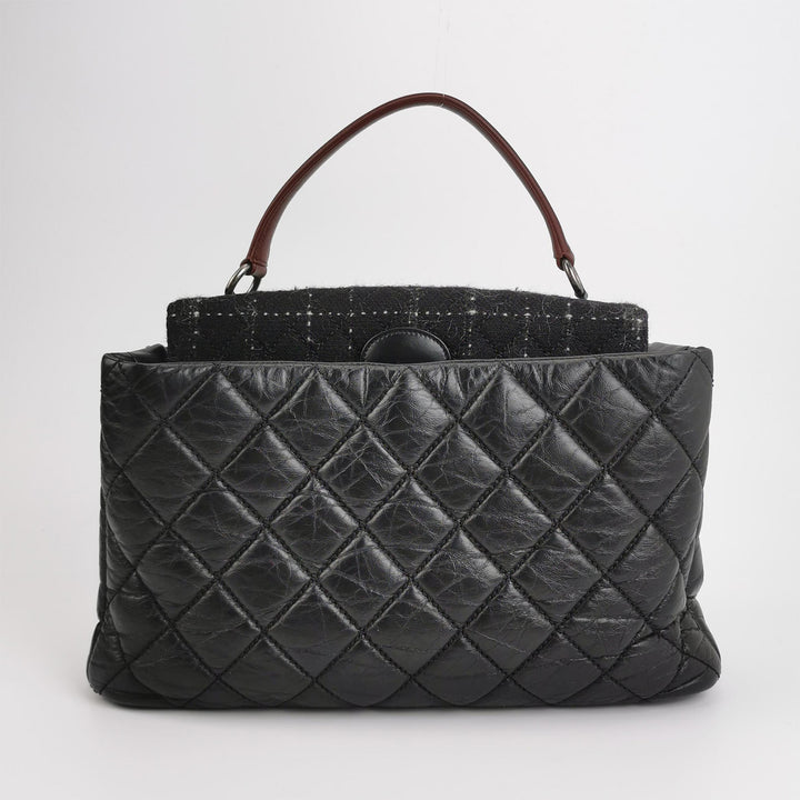 Chanel Portobello Tote Black Aged Calfskin Tweed Bag