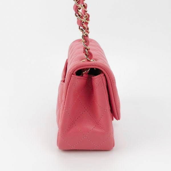 Chanel Mini Square Flap Bag in Pink Lambskin