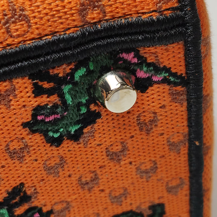 Dior Lady D-Lite Canvas Embroidered Dino Medium Orange