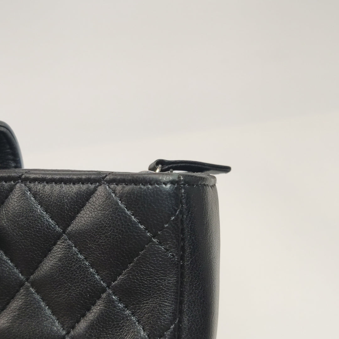 Chanel Valentine Crystal Charms Mini Phone Holder Crossbody Bag in Black Leather