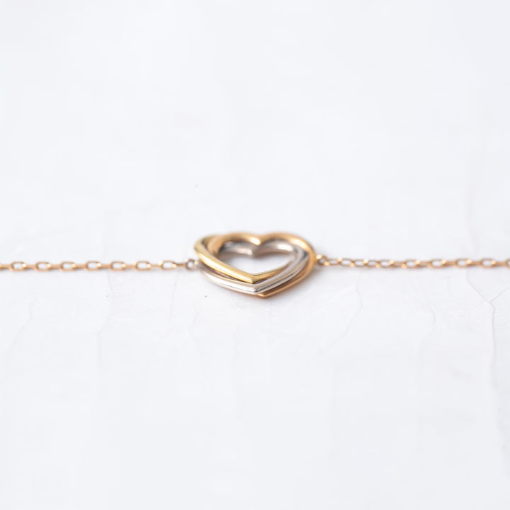 Cartier Special Edition Trinity Bracelet in 18K 3 Tones Gold Heart Shape