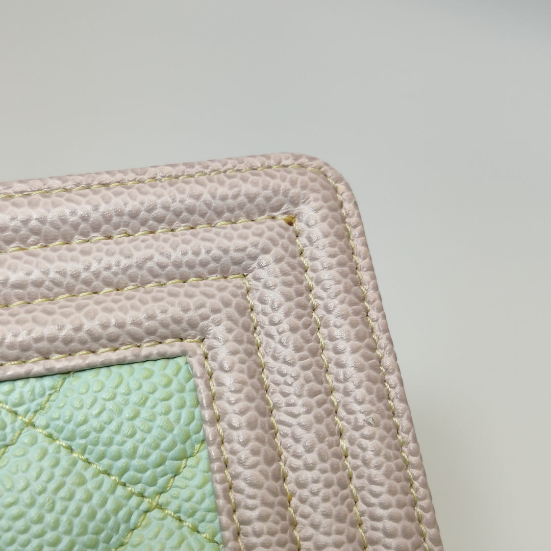 Chanel Boy Flap Bag Small Caviar Quilted Cuba Rainbow Pink Multicolor Silver Hardware